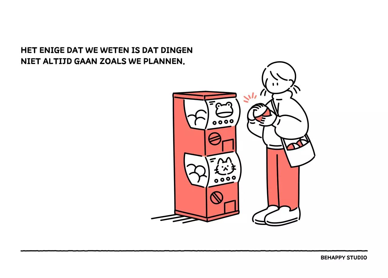 Geïllustreerde kalender met een mooie lijnstijl