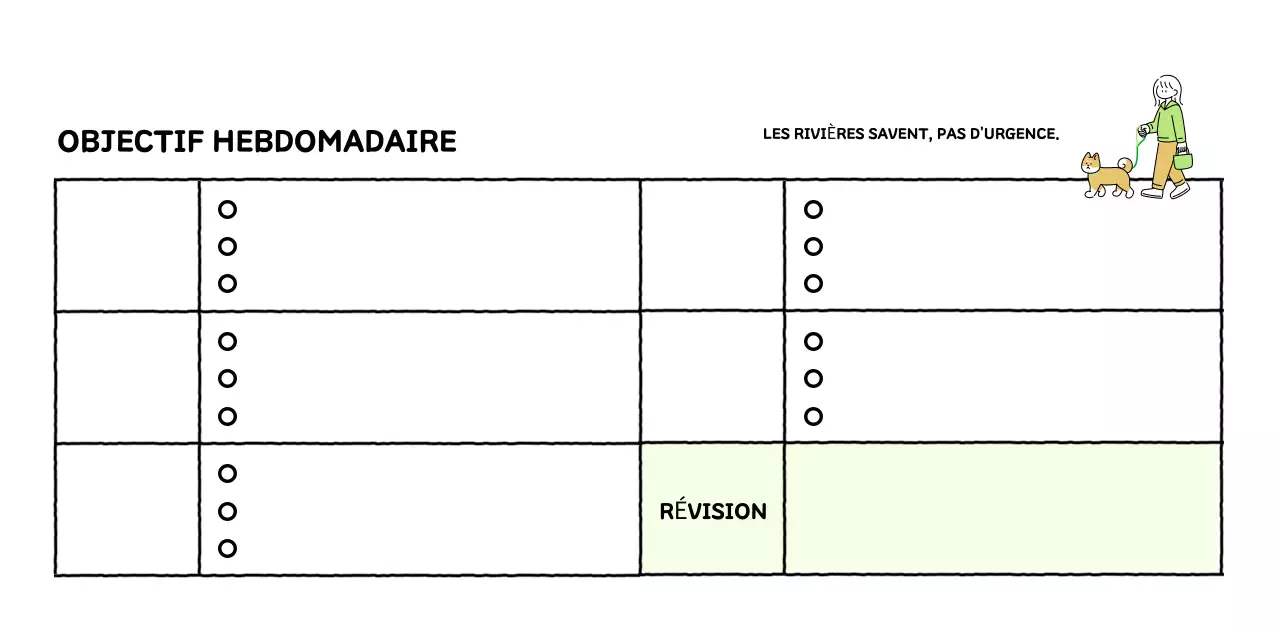 Calendrier illustré avec un joli style de lignes
