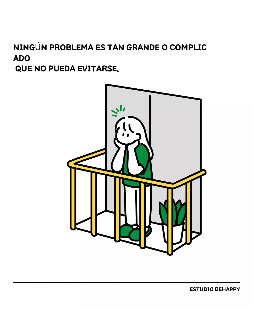 Calendario ilustrado con un bonito estilo de líneas