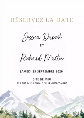 Invitation de mariage beige et élégante