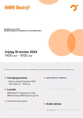 Orange Modern Vergadering van Aandeelhouders