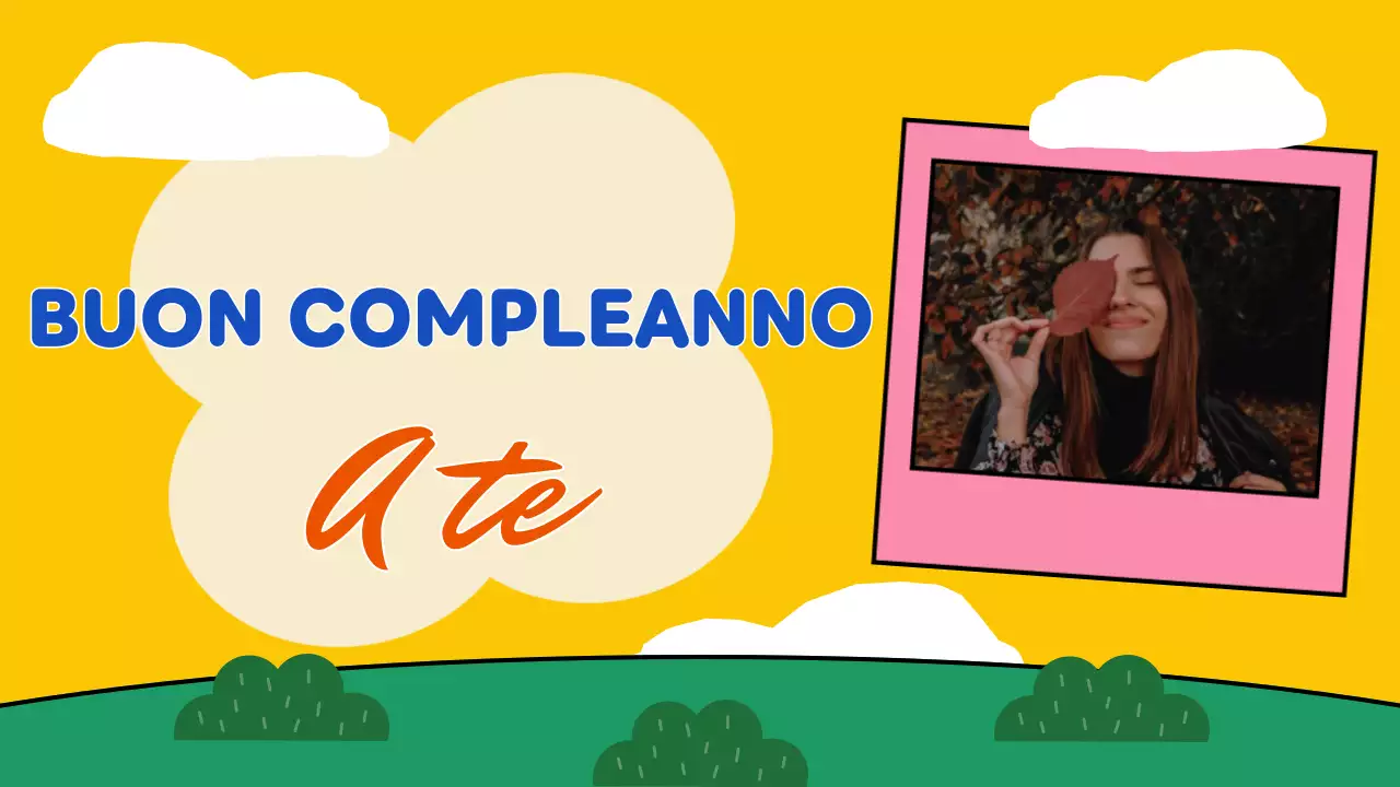 presentazione di compleanno giallo retrò