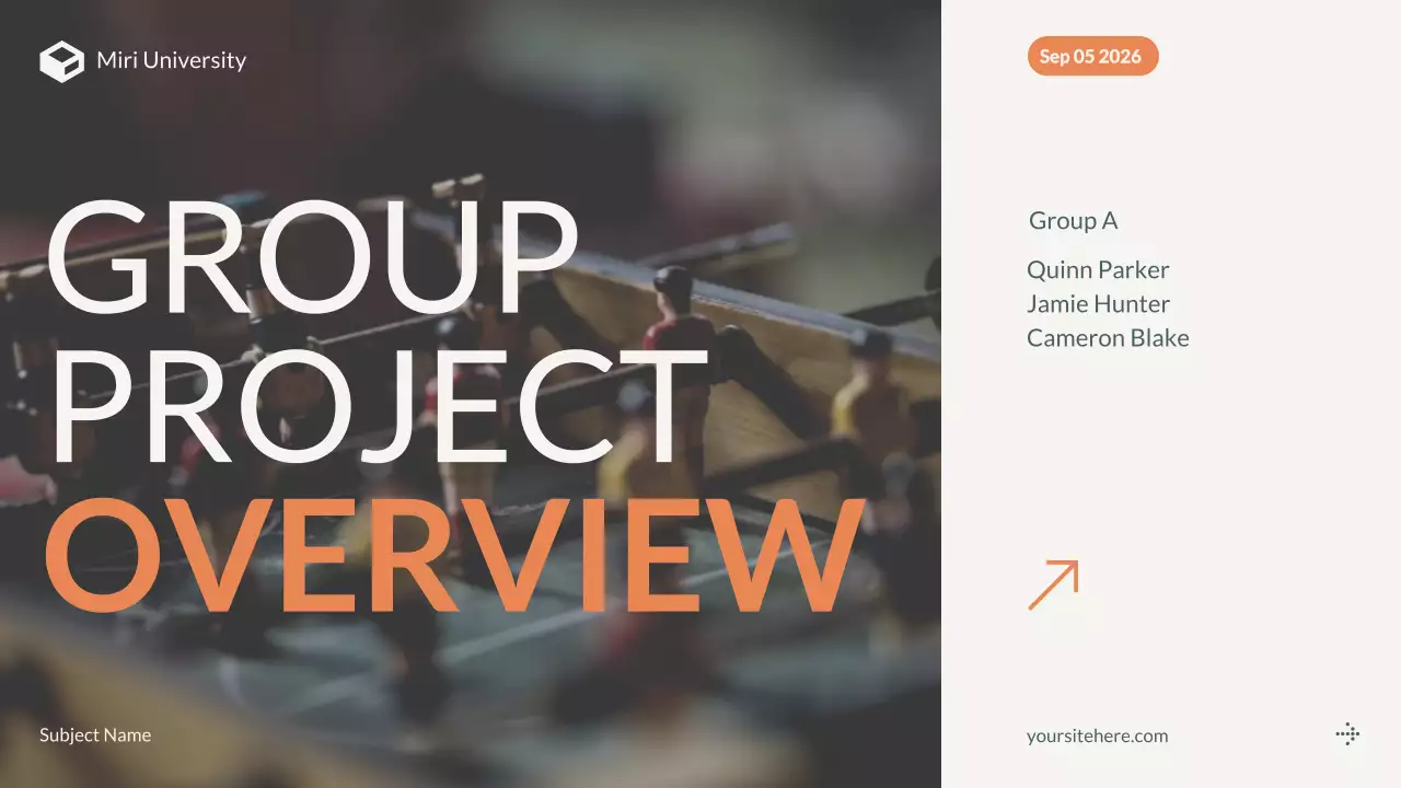 Orange Modern Project Presentation