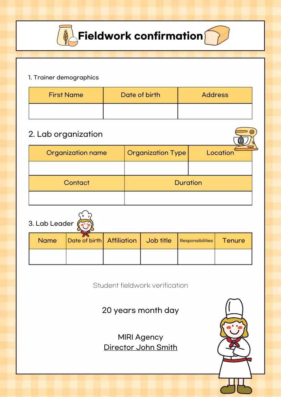 Tài liệu thực địa đơn giản màu vàng