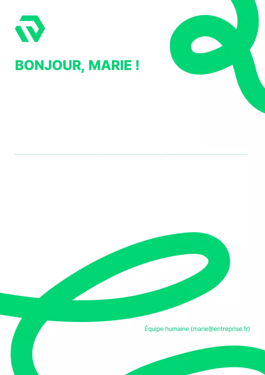 Résumé Annonce de bienvenue propre