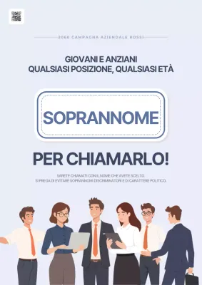 Promuovere una campagna semplice di colore blu chiaro