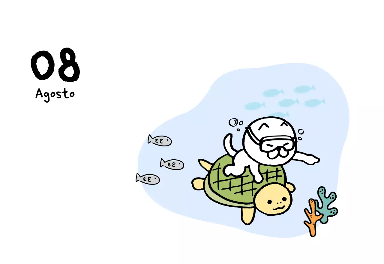 Calendario diario en marfil