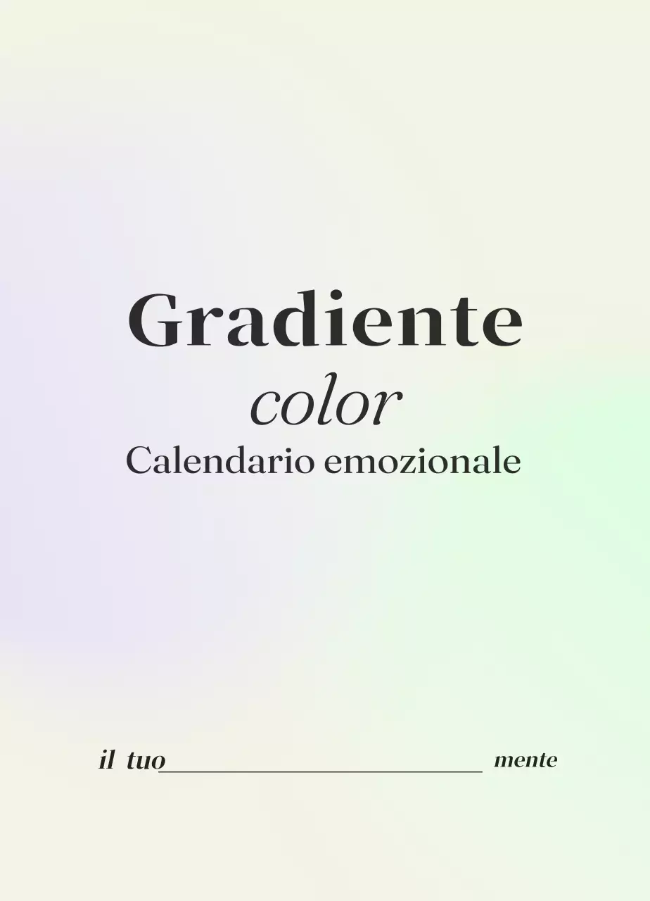 Calendario delle emozioni minimalista a gradi