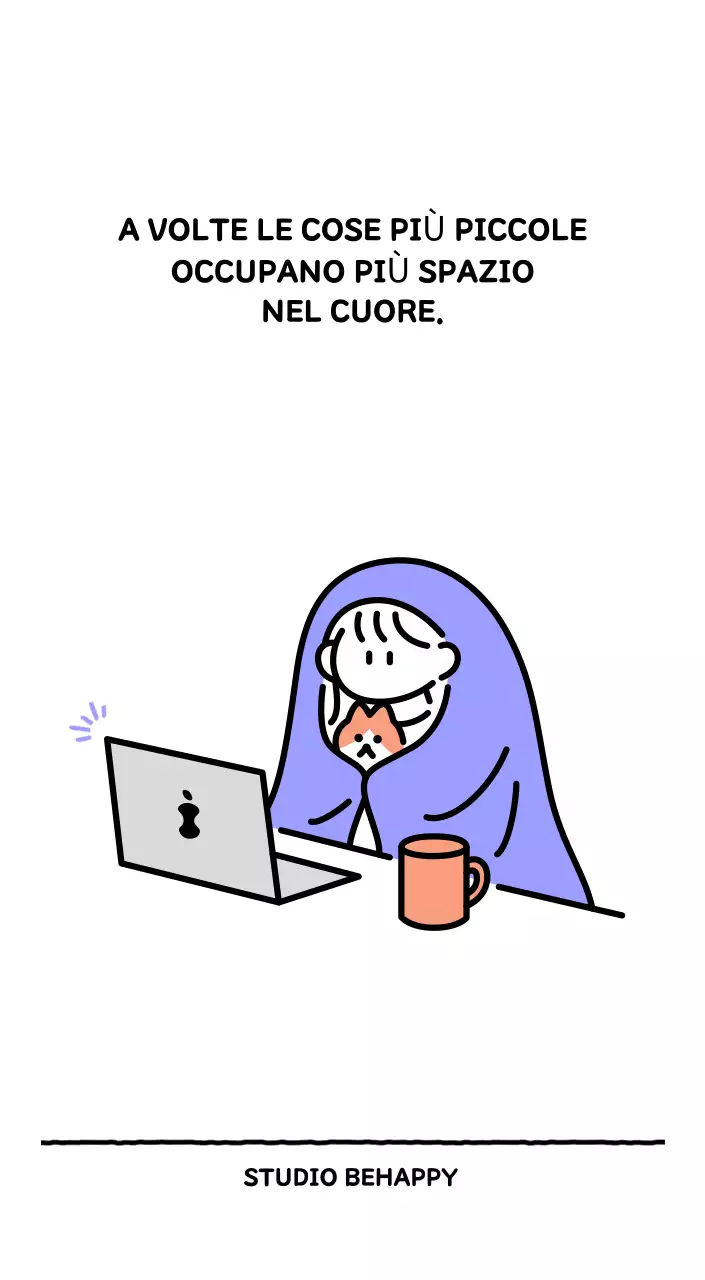 Calendario illustrato con un grazioso stile di linee