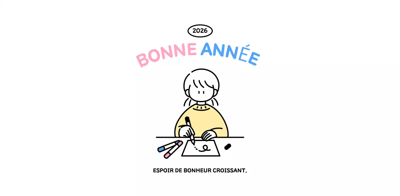 Calendrier illustré avec un joli style de lignes