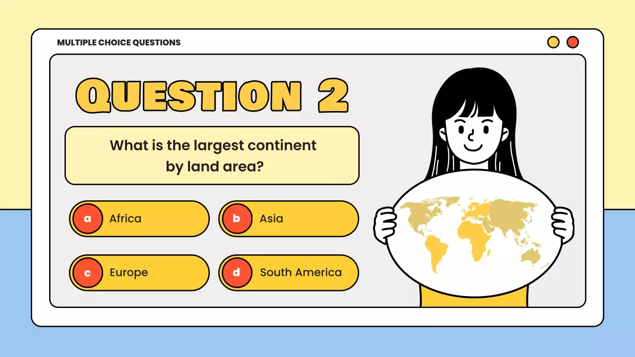 Yellow Simple Quiz Announcement Presentation