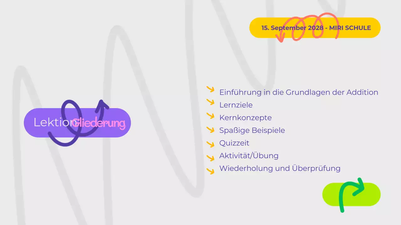Lila spielerische Mathe-Klassenpräsentation