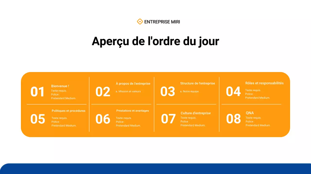 simple modern blue employee onboarding