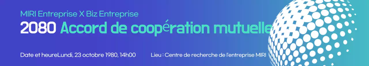 Une simple annonce d'accord commercial en violet et menthe