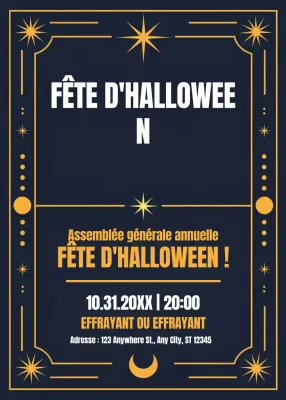 invitation rétro marine pour Halloween