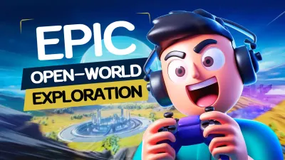 Blue Trendy Gaming Promotion YouTube Thumbnail