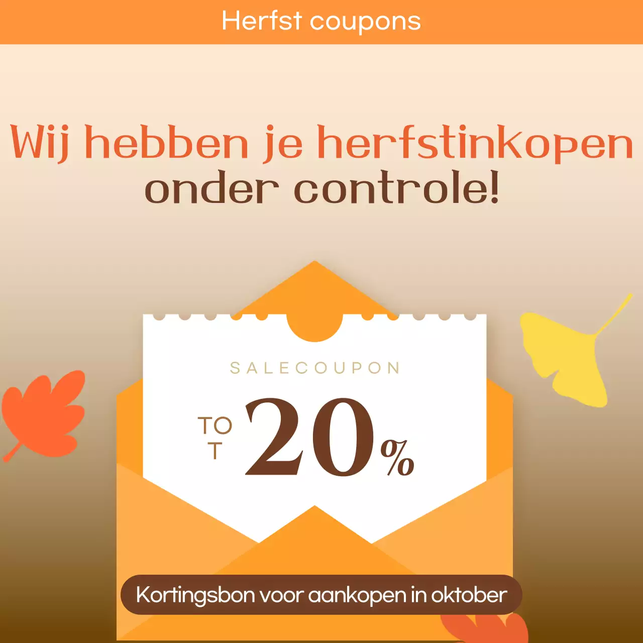 Oranje Eenvoudig Korting Promotie