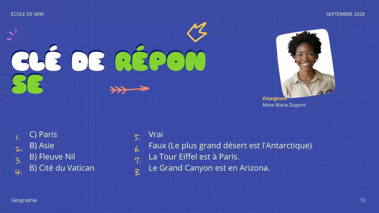 annonce du quiz bleu ludique