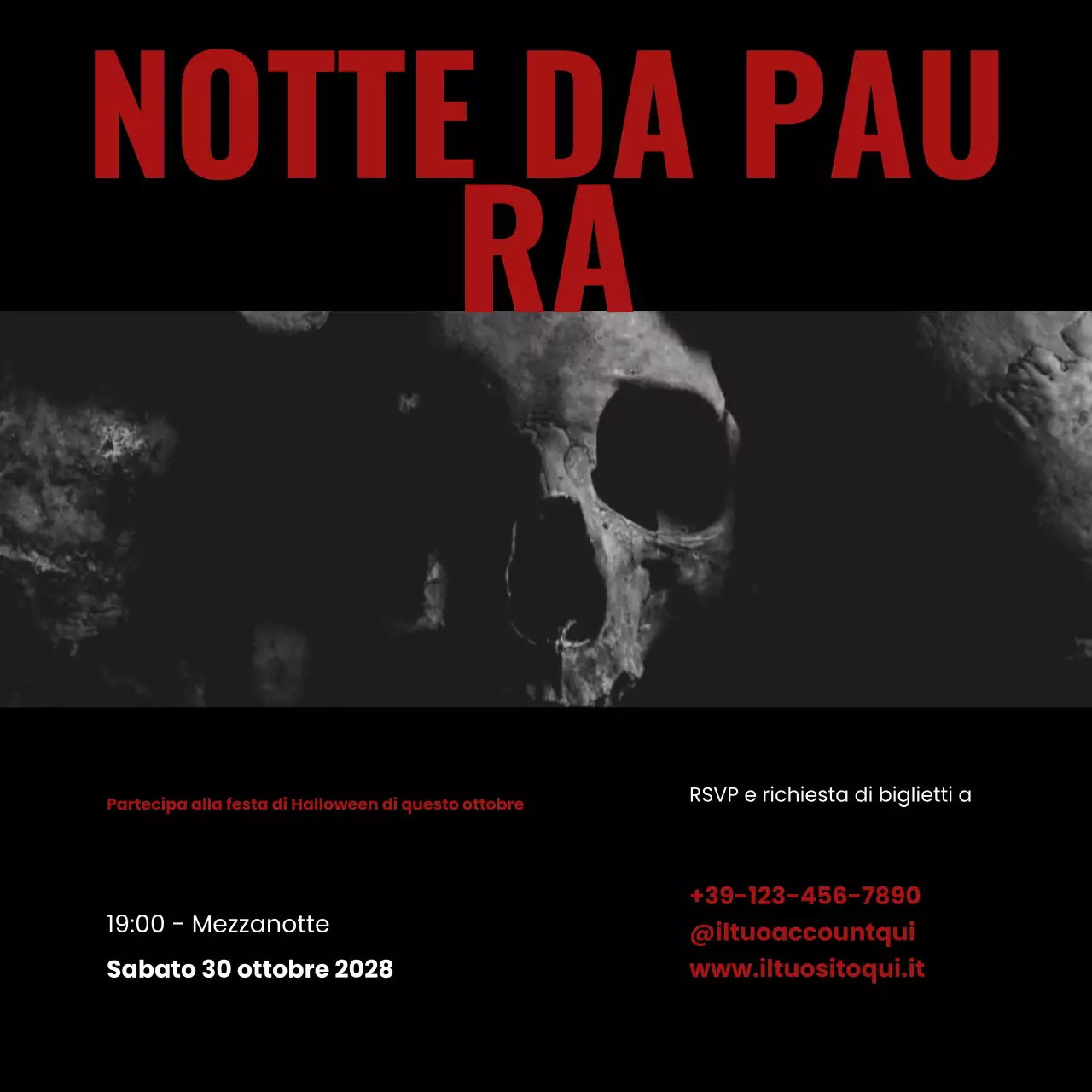 Festa di Halloween Social Media Square