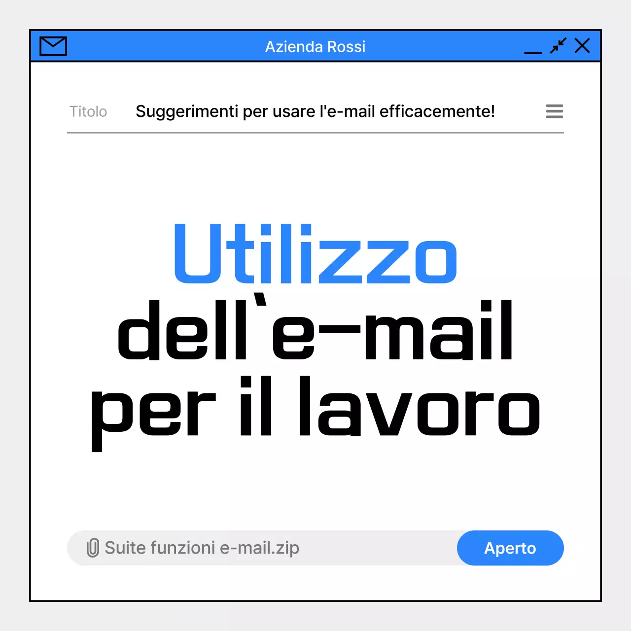Guida all'uso di Blue Simple Email