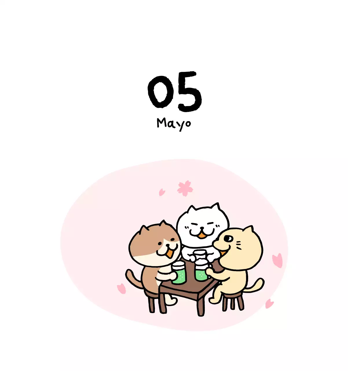 Calendario diario en marfil