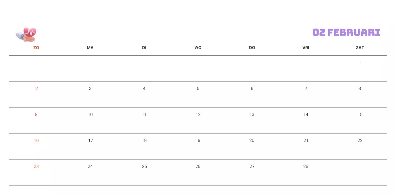 Een feestelijk ziekenhuis met illustraties met gezondheids- en gezinsthema's en kleurrijke accenten