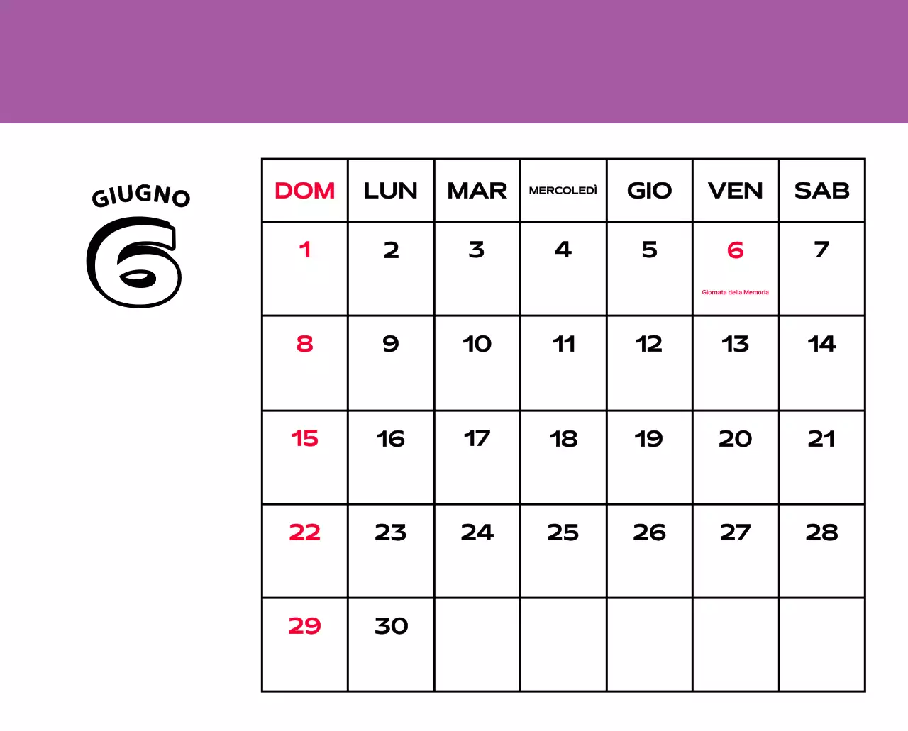 Calendari colorati con una varietà di illustrazioni retrò