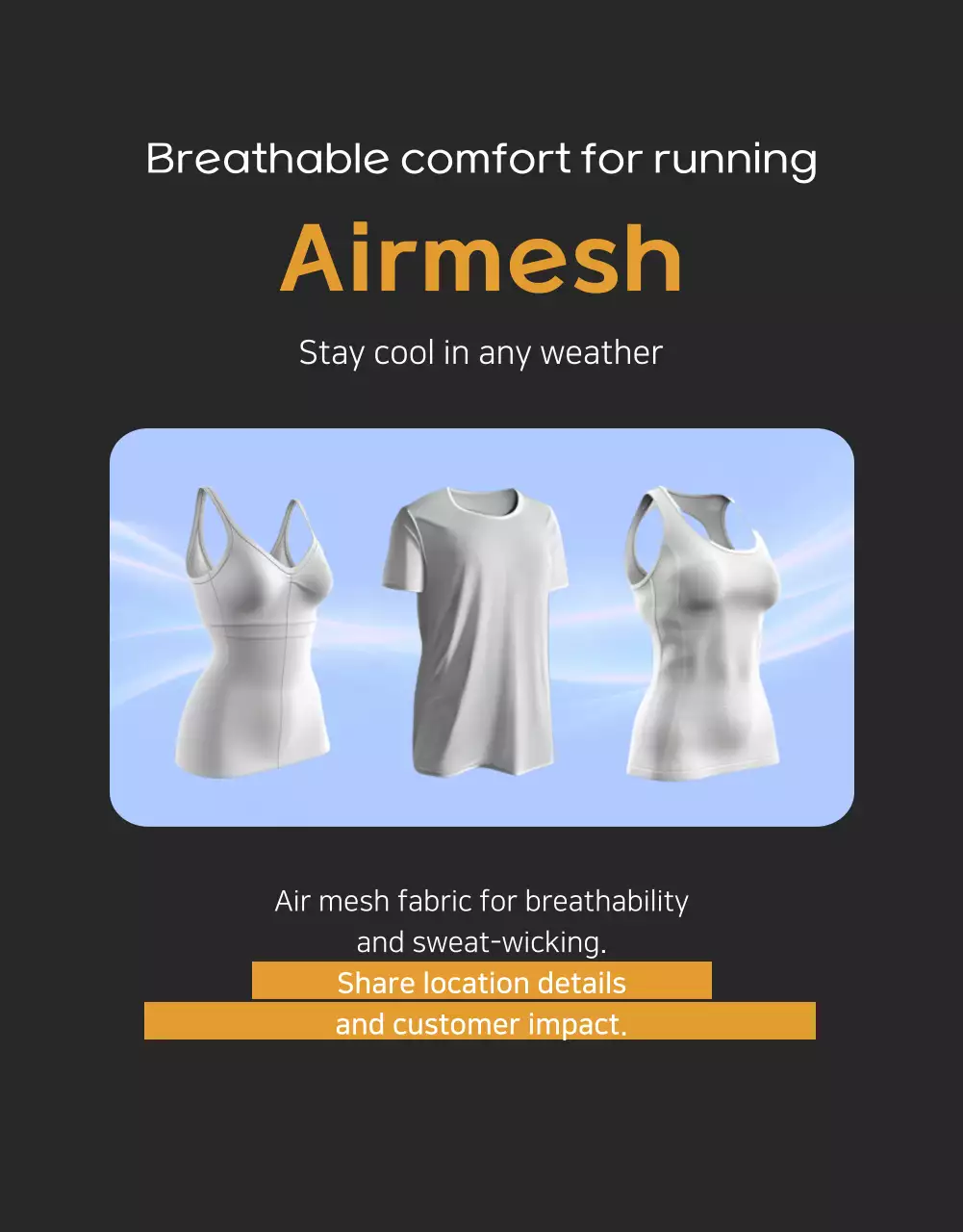 Yellow Modern Sportswear Promotion Poster