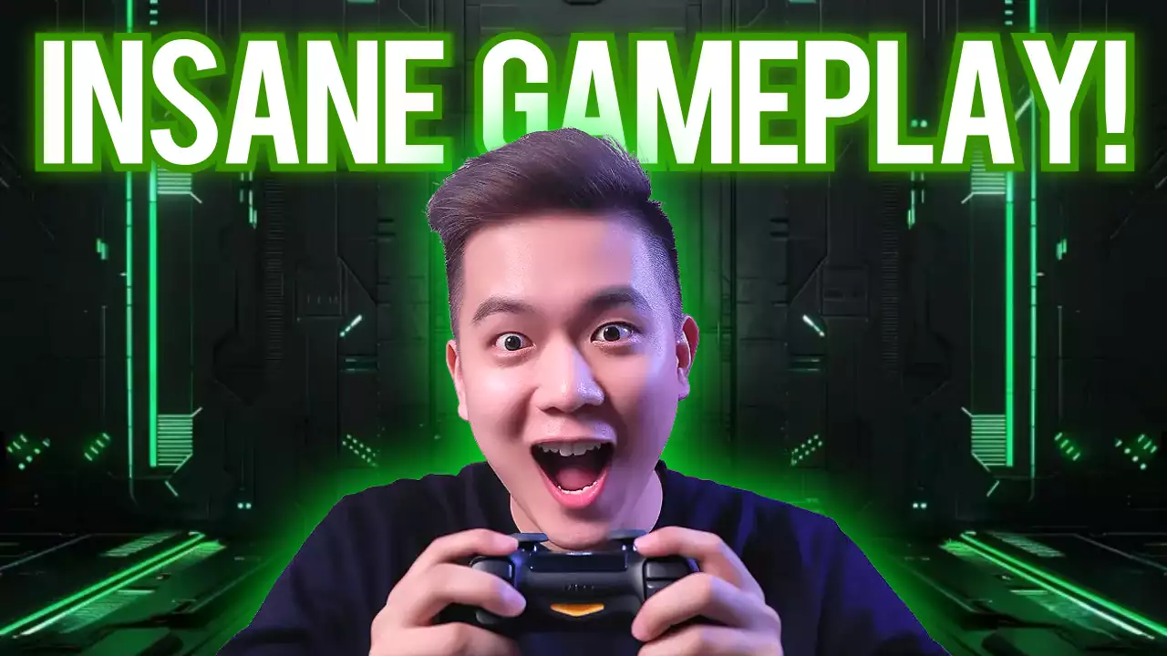 Green Cyber Gameplay Advertisement YouTube Thumbnail