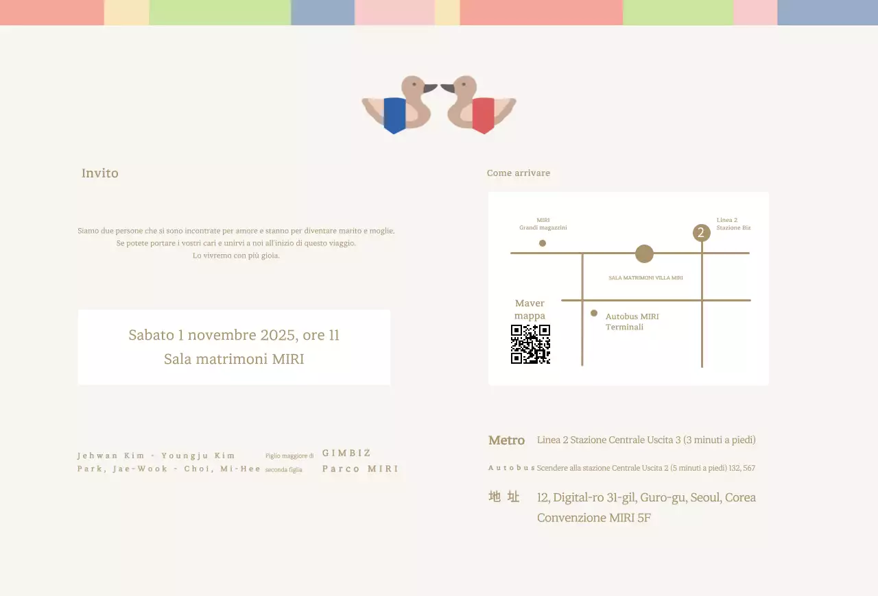 Partecipazioni di matrimonio tradizionali carine e pulite