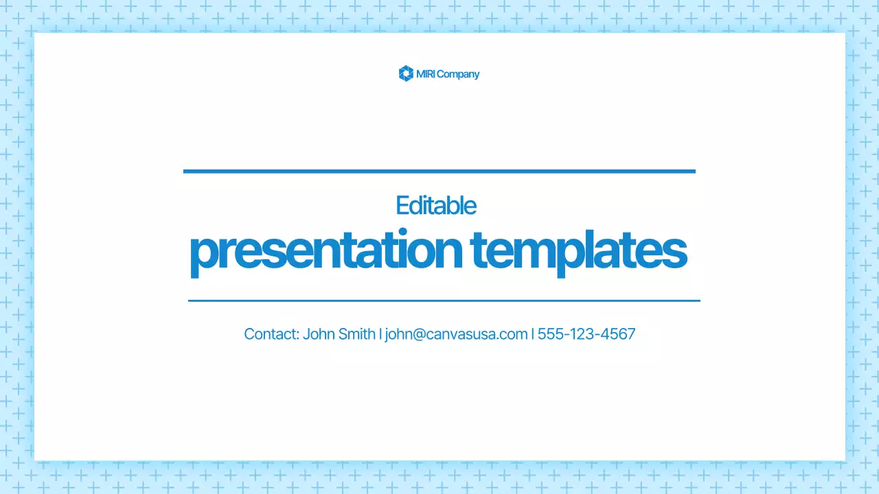 Blue Modern Template Presentation