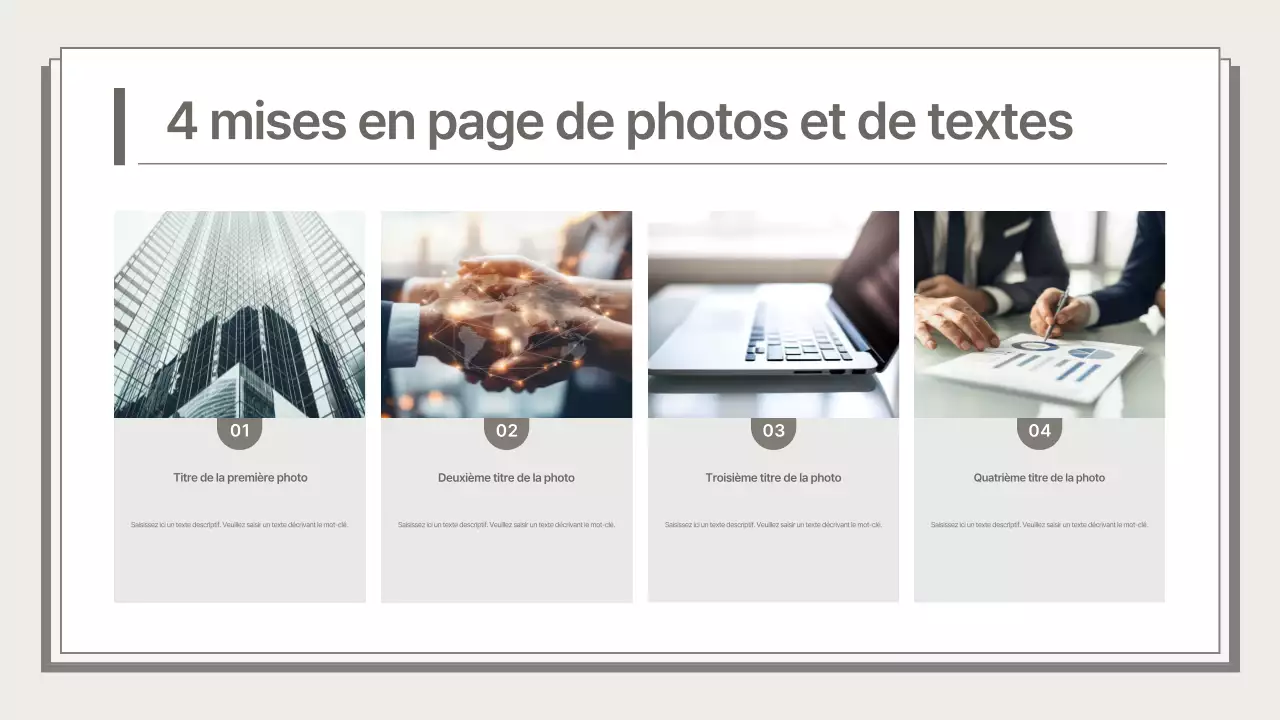 Un plan d'entreprise beige et épuré