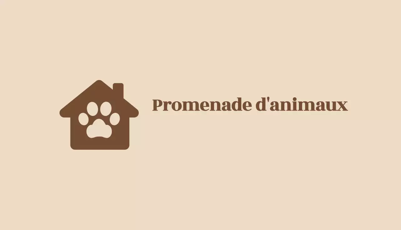 carte de visite minimaliste beige pour animaux de compagnie