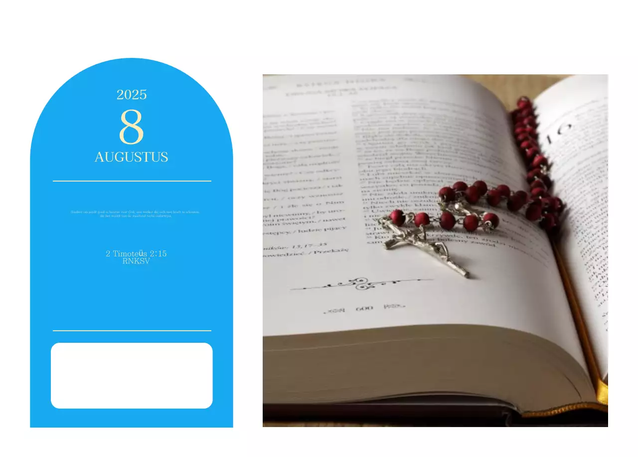 Blauw modern concept kerkkalender