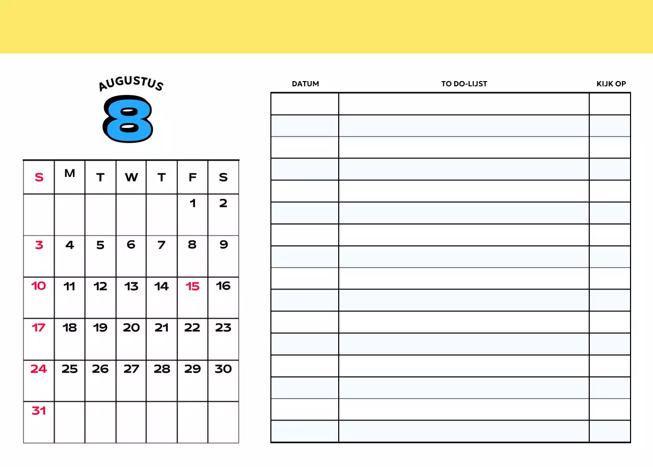 Kleurrijke kalenders met verschillende retro-illustraties