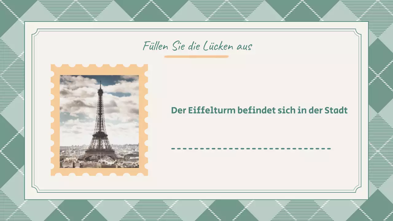 Preppy Cute Green School Quiz Präsentation