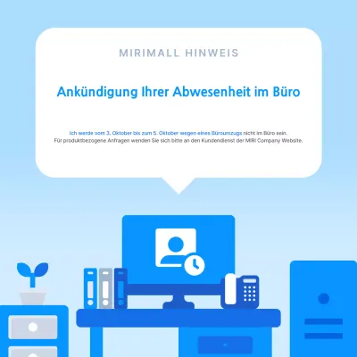 Hellblaue einfache Ankündigung