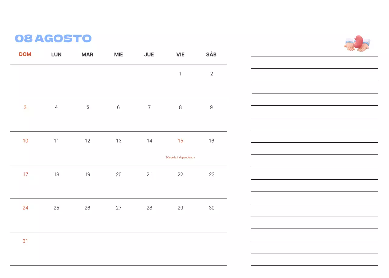 Un hospital festivo con ilustraciones de temática sanitaria y familiar y acentos de color