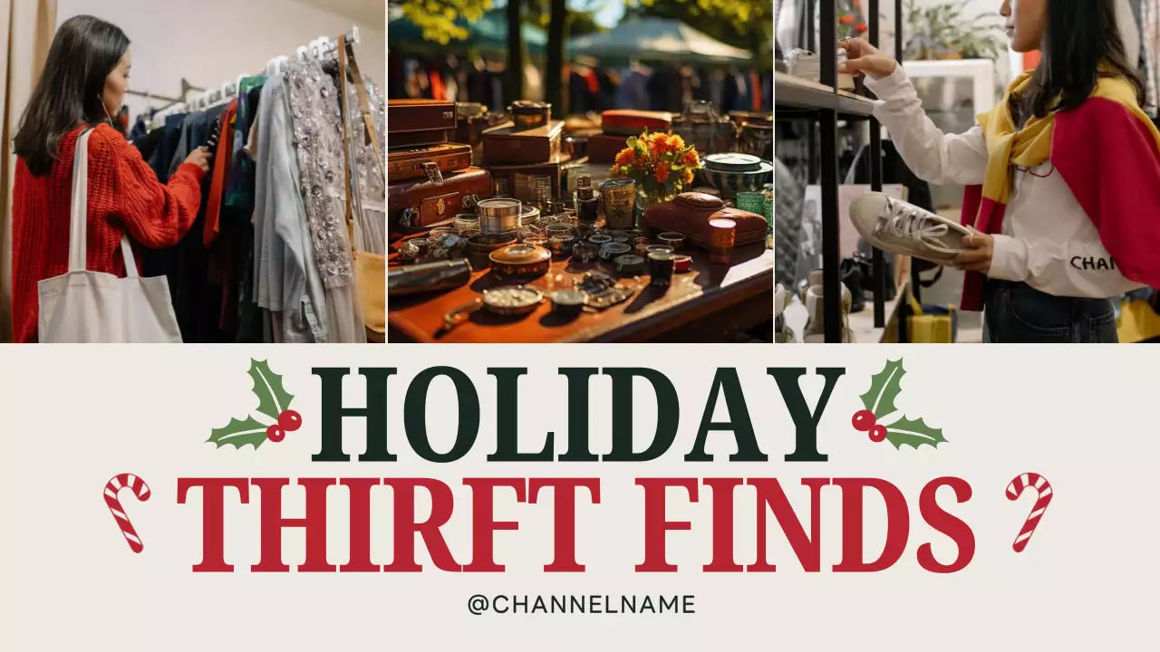 Red Retro Holiday Promotion YouTube Thumbnail