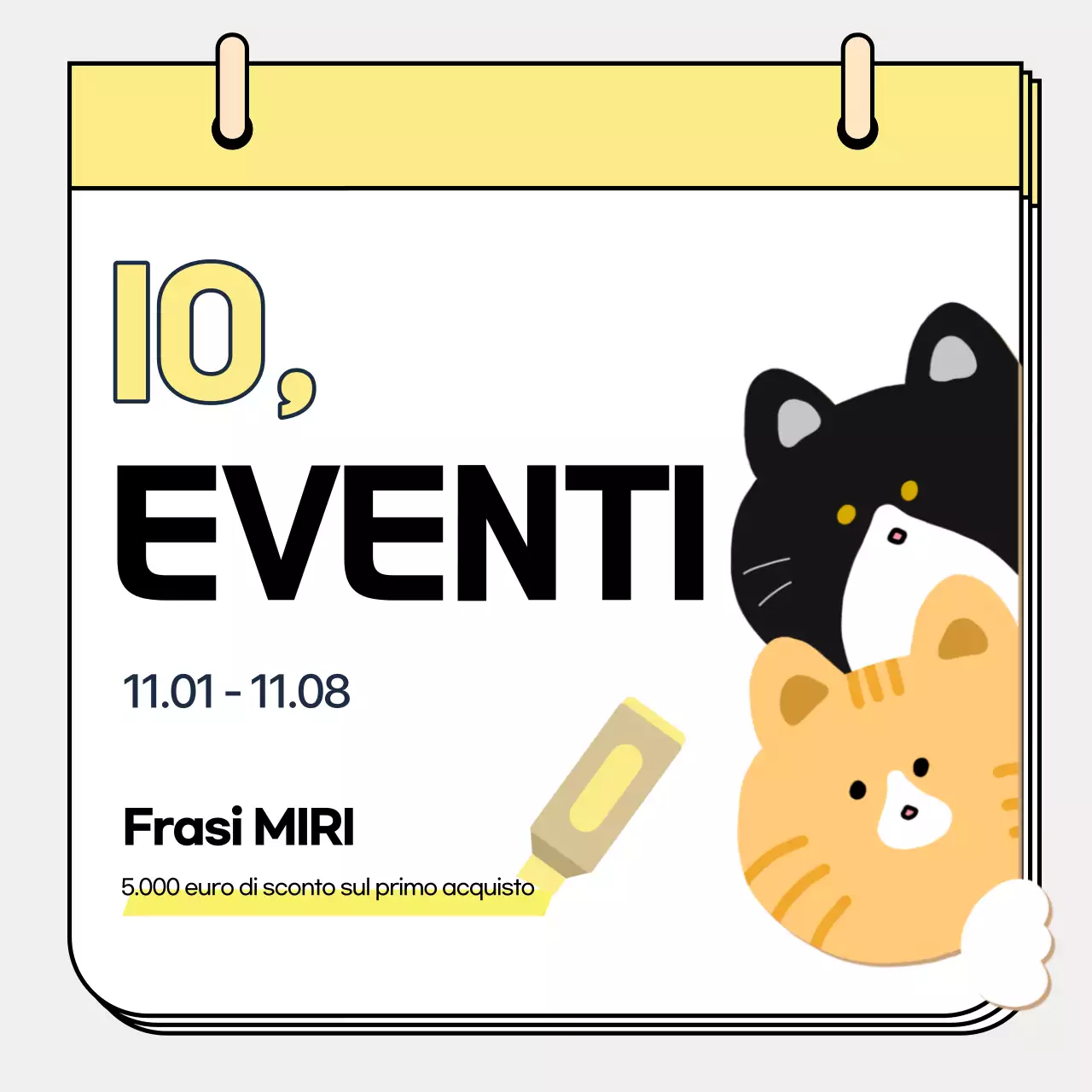 Sconti per eventi gialli