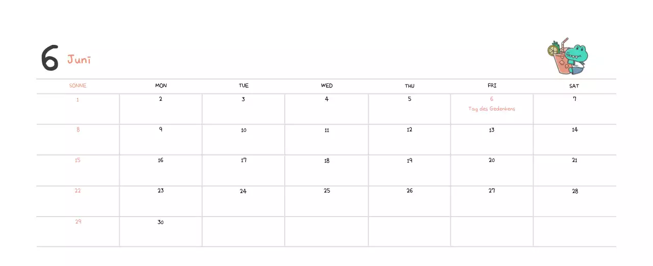Ein Kalender mit einem niedlichen Ago-Illustrationskonzept