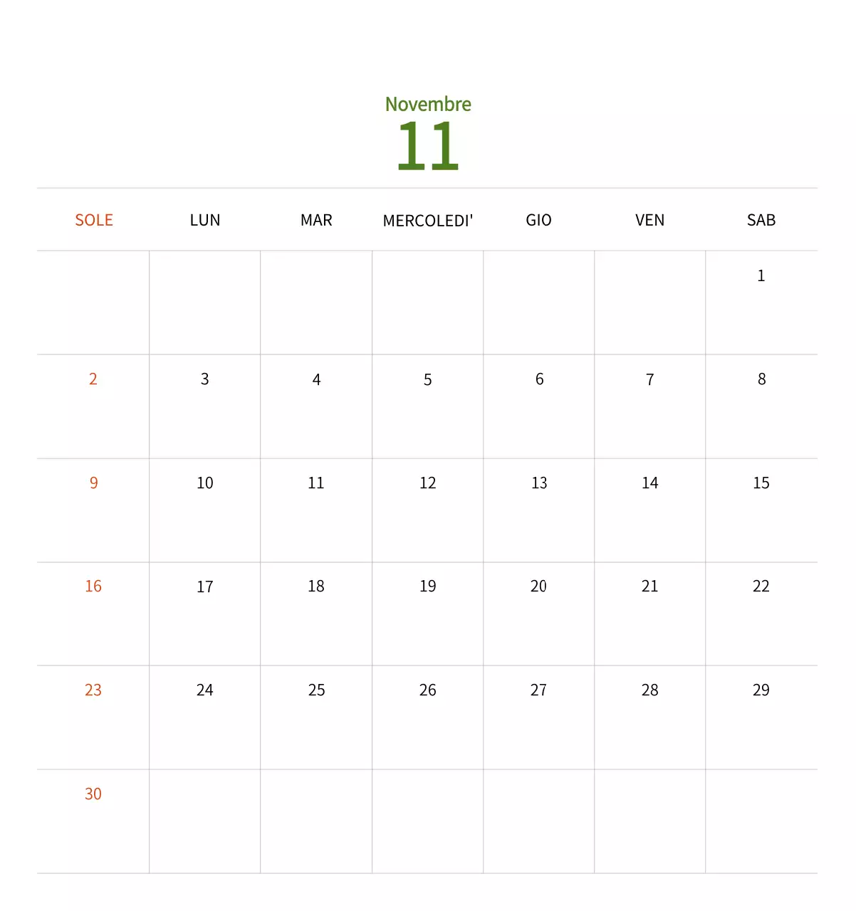 Calendario di Capodanno con una calda illustrazione