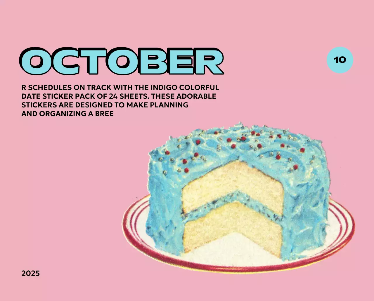 様々なレトロなイラストが描かれたカラフルなカレンダーカレンダー