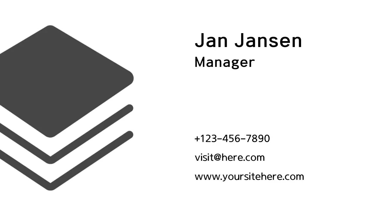 grijs minimalistisch visitekaartje