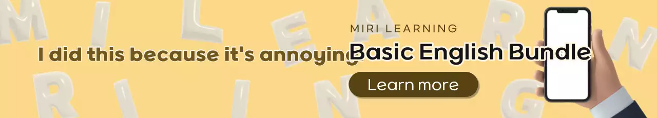 Banner de promoção em inglês simples amarelo