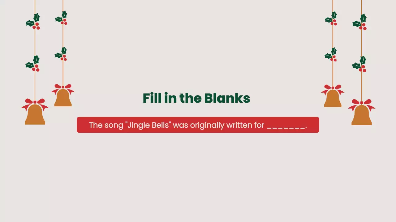 Green Traditional Christmas Quiz Presentation