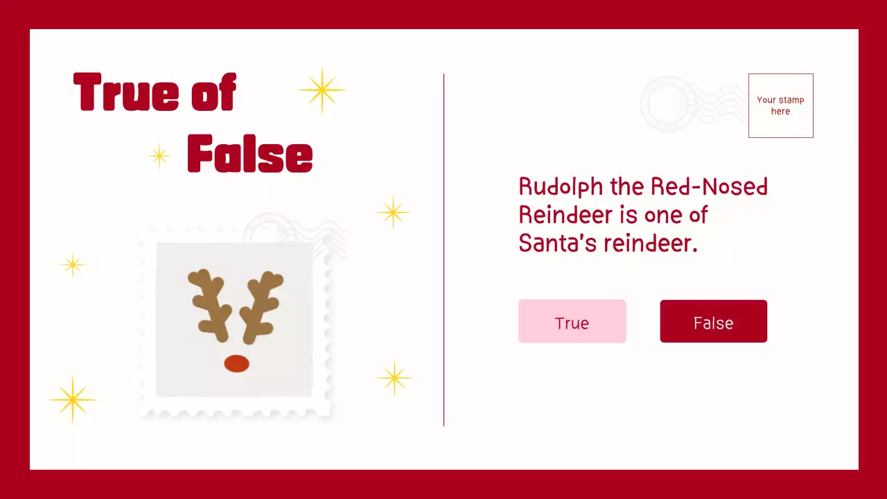 Red Festive Christmas Quiz Presentation
