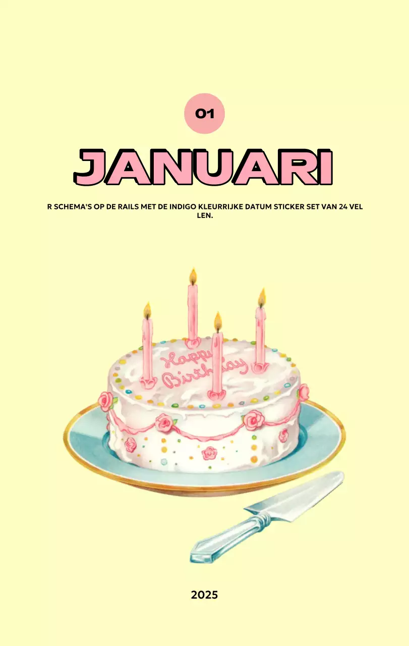 Kleurrijke kalenders met verschillende retro-illustraties