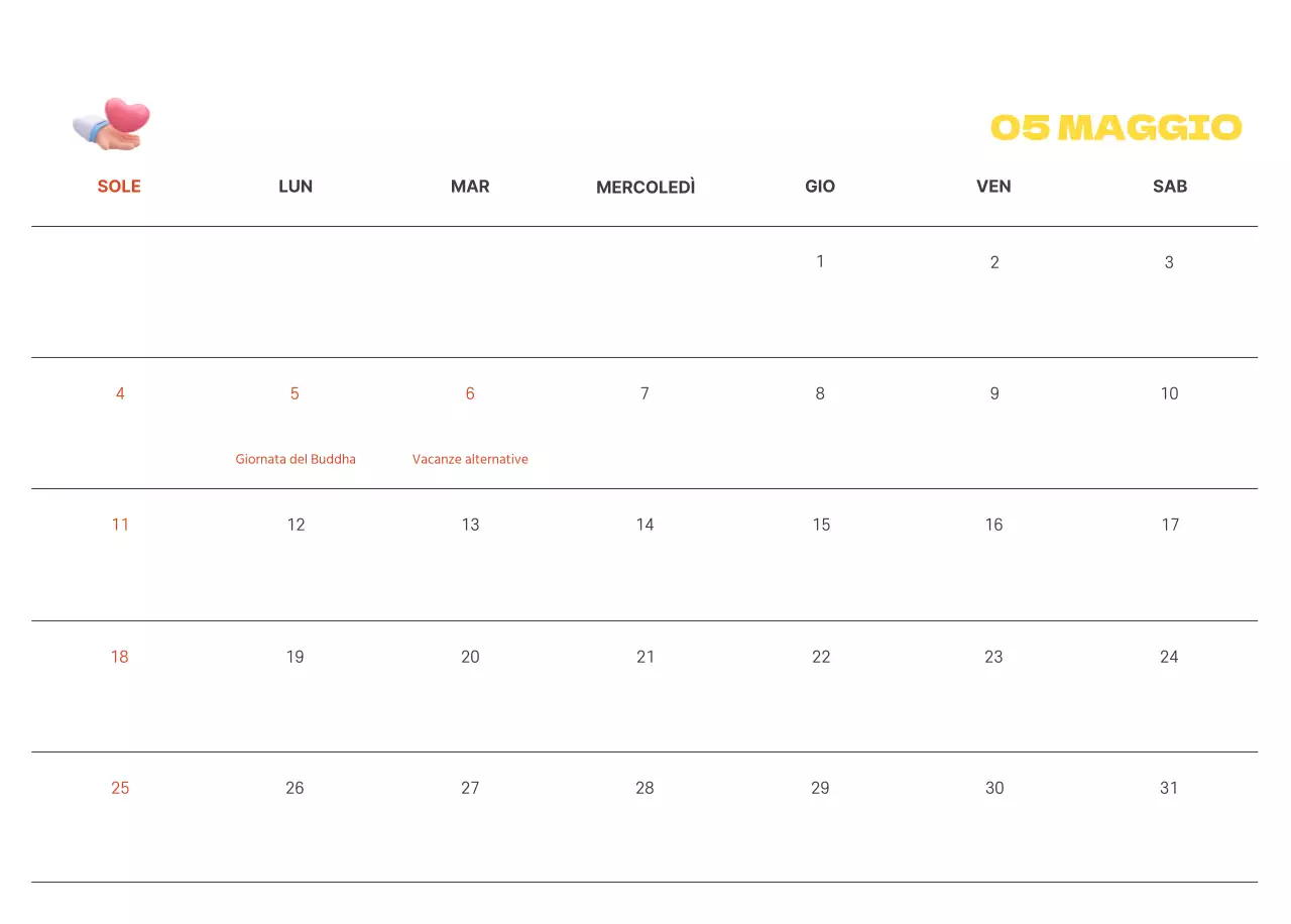 Un ospedale festivo con illustrazioni a tema salute e famiglia e accenti colorati