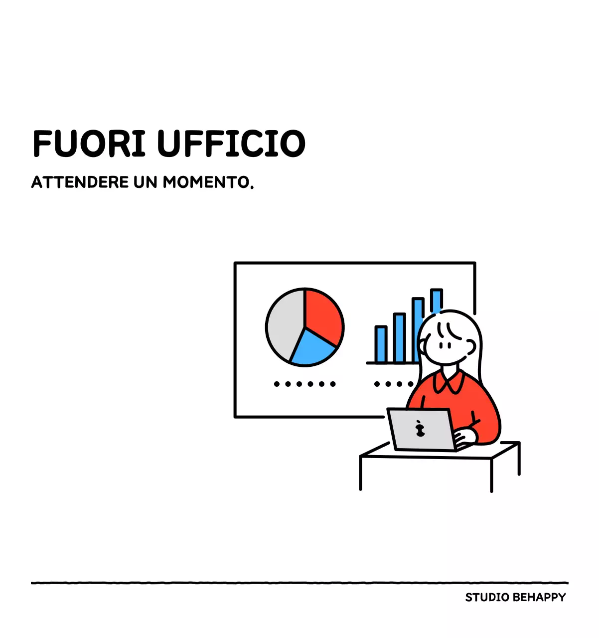 Calendario illustrato con un grazioso stile di linee